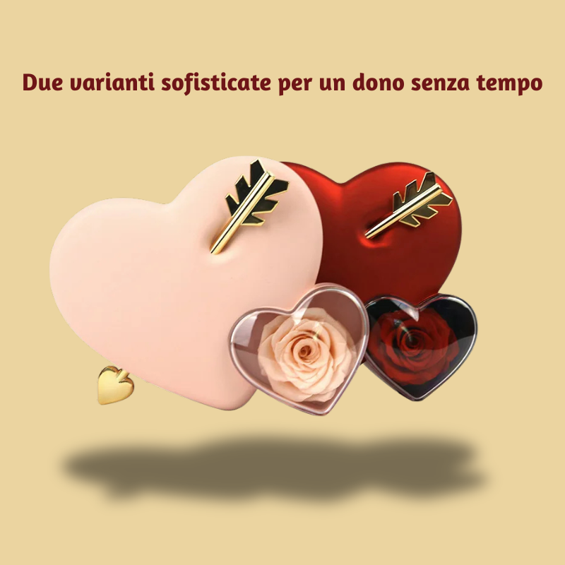 Collana Freccia D'amor ™ | Collana a doppio cuore custodita in un cofanetto elegante
