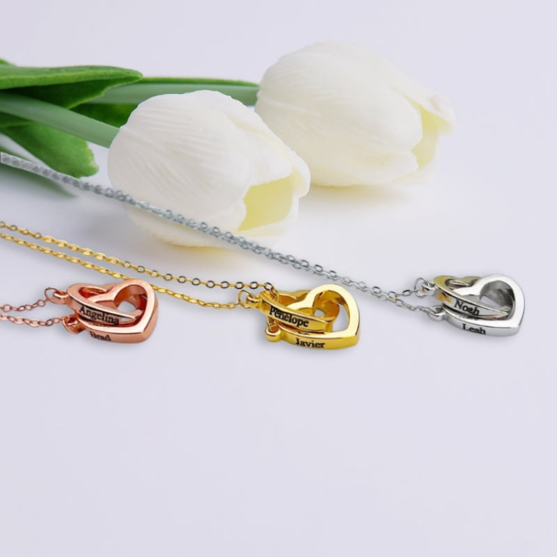 Freccia D'amor™ | Collana a doppio cuore custodita in un cofanetto elegante